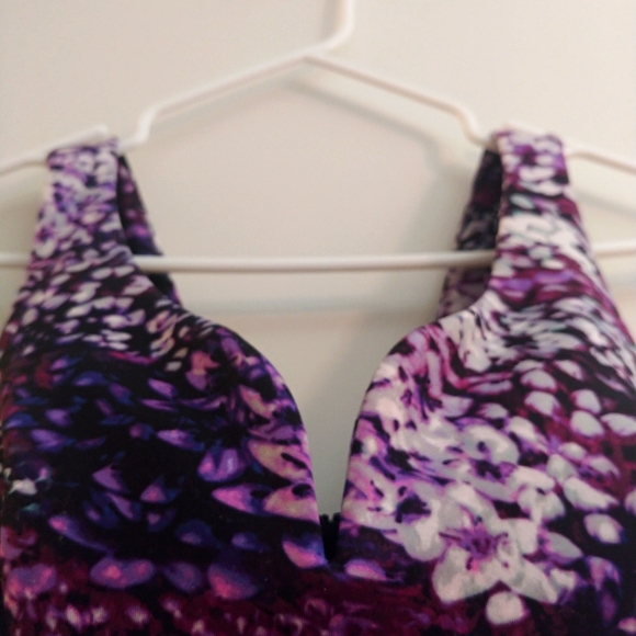 Purple Haze Flower Dress, mini-mid thigh - Picture 3 of 7